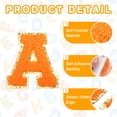 thumbnail image 3 of Uxcell Chenille Letter Patches 2.2" Self Adhesive Letter A Stick on Embroidered Patch for Clothing Repair (Orange, Pack of 2), 3 of 6