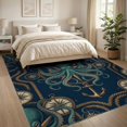 thumbnail image 3 of ODIKA 8'x10' Washable Area Rug Ocean Animal Cartoon Adventure Weathered Navigation Theme Artwork for Dining Room, Large Office, Lounge, Non-Slip Chair-Friendly Mat, 3 of 7