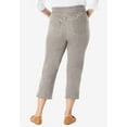 thumbnail image 2 of Woman Within Plus Size Petite Pull-On Flex Elastic-Waist Stretch Denim Capri Jeans, 2 of 4