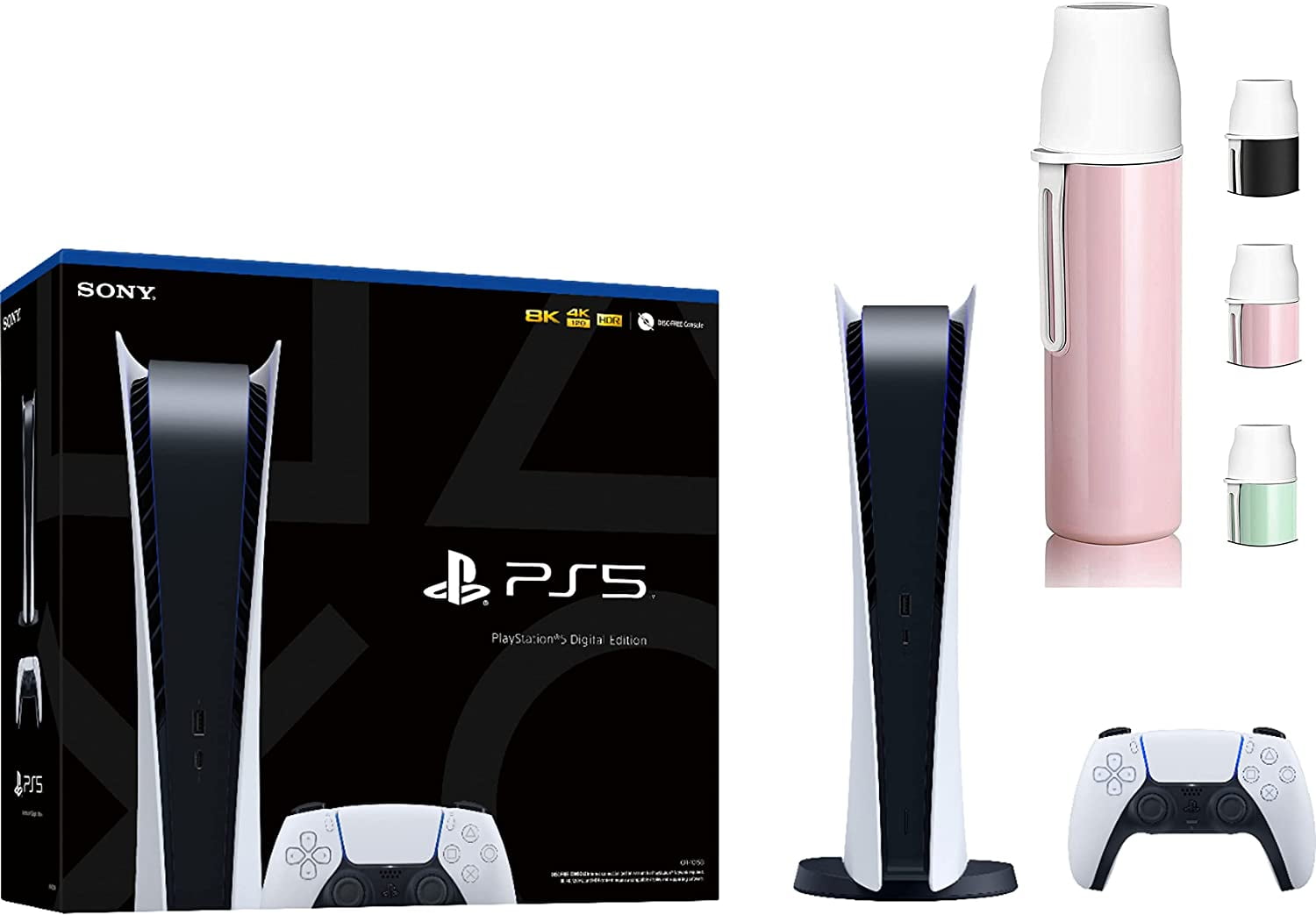 PS5 Sony Playstation 5 Digital Edition Gaming Console + 1 Wireless  Controller - 16GB GDDR6, 825GB SSD Storage, 120Hz 8K Output, WiFi 6 -  Random Color 