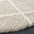 thumbnail image 3 of SAFAVIEH Hudson Amias Plush Geometric Shag Area Rug, Beige/Ivory, 11' x 11' Round, 3 of 8