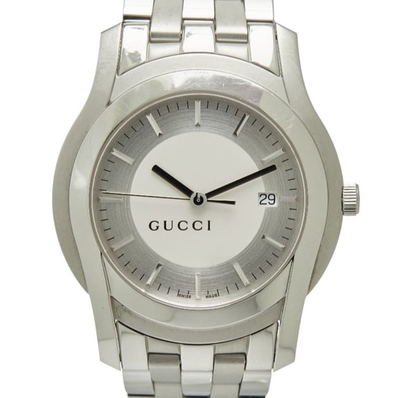 Pre-Owned Gucci G-Class Watch 5500XL Quartz White Dial Stainless Steel Men's GUCCI (Good)