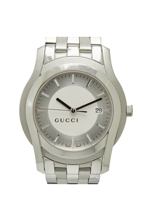Pre-Owned Gucci G-Class Watch 5500XL Quartz White Dial Stainless Steel Men's GUCCI (Good)