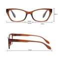 thumbnail image 5 of M+ Womens Spring Hinge Plastic Reading Glasses Crybn 2.50 Maya in Crystal Brown with Pouch, 5 of 9