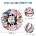 thumbnail image 3 of Shower Caps,Colorful Funny Dachshund Waterproof Shower Cap for Women 4 Pieces,Double Reusable Hair Cover for Shower PEVA Elastic Stretch Hem, 3 of 7