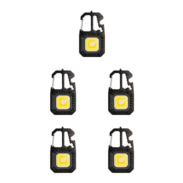 Llavero portátil Linterna Antorcha ajustable Soidarity Tipo-C Luz de trabajo recargable Emergencia Camping Mochilero Negro