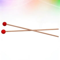 Masteelf Wood Handle Glockenspiel Drumsticks with for Percussion Instruments Musical Toys for Kids Red