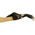 thumbnail image 3 of ToBeInStyle Women's Fishnet 100% Nylon Arm Length Glove Warmers - Black, 3 of 5