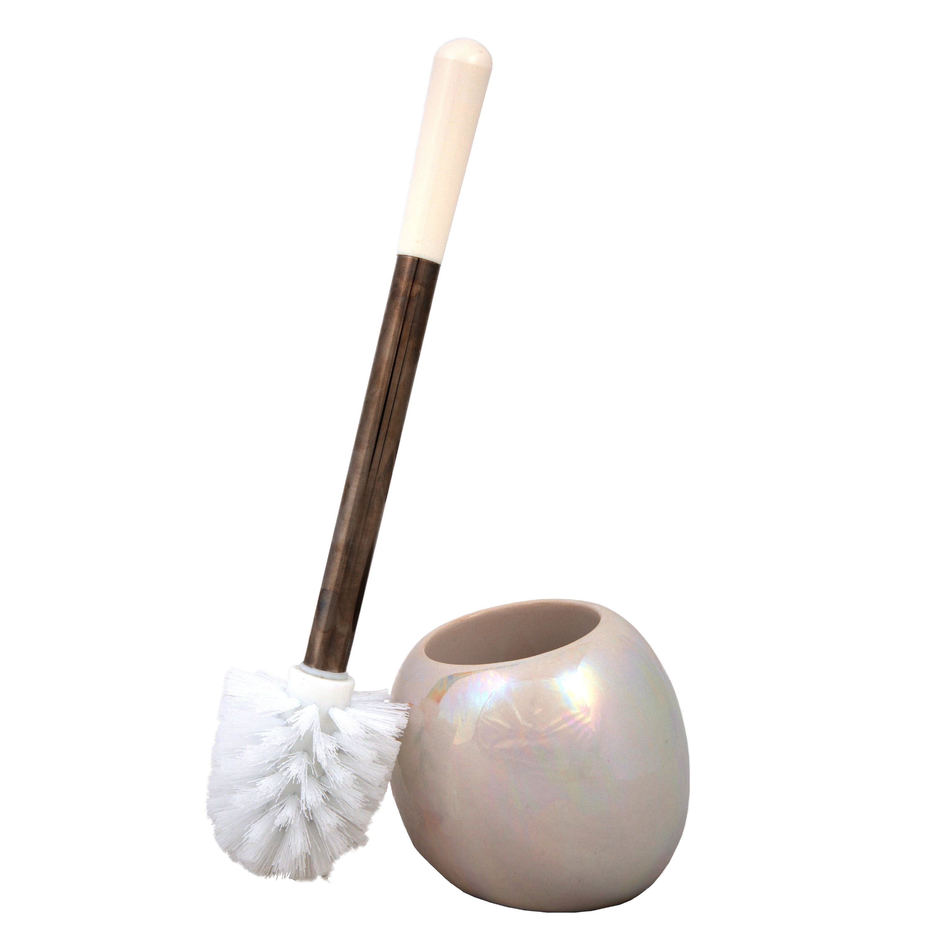 Bath Bliss Ceramic Dome Toilet Brush Holder Iridescent