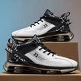 thumbnail image 3 of Men'S Low-Top Sneakers - White/Black Color Block Design, Lace-Up Closure, EVA Cushioned Insole & Non-Slip Rubber Outsole,  Daily Wear - All-Season Casual Shoes Suitable for Running, Hiking, Fitness,, 3 of 9
