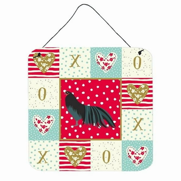 Caroline's Treasures CK5260DS66 Sumatra Chicken Love Wall or Door Hanging Prints, Red, 6x6, multicolor