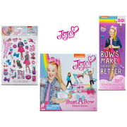 Warp Gadgets JoJo Siwa Activity Bundle - 50 Piece Bows Tower Puzzle, Raised Puffy Stickers and Bust a Bow Game (3 Items)