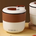 thumbnail image 5 of Portable Mini Rice Cooker 1.8L Small Electric Nonstick Rice Cooker With Overheat Protection Auto Power Off AU Plug 220V Milky Coffee Color, 5 of 5