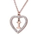 thumbnail image 2 of Collar de Mujer Corazón con Inciales LuckyLy, Modelo Adina rosa UNITALLA, 2 of 7