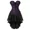 Purple, variant on Corset Top 2 Pieces Set Bustier Corsets for Women Plus Size Vintage Victorian burlesque Lingerie Zipper Uprple XS