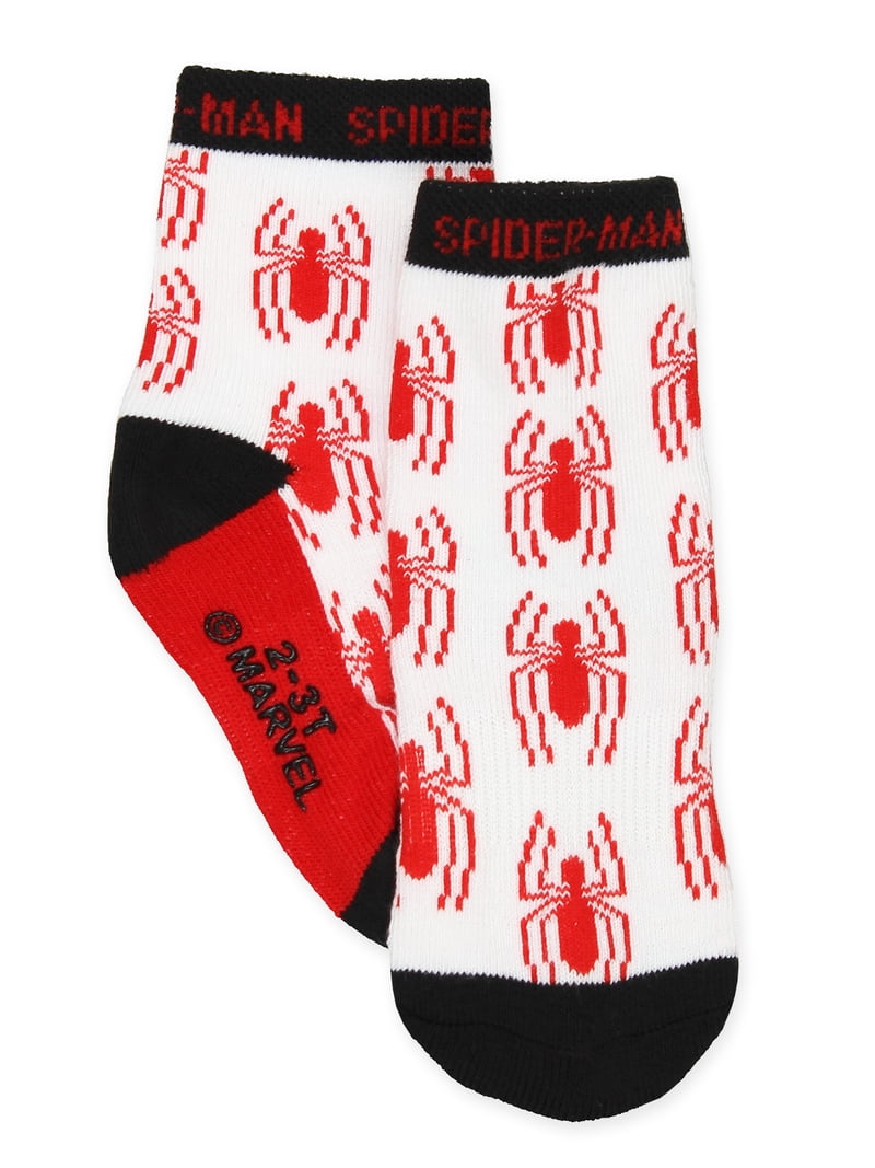 Marvel Spiderman Socks - 6-Pack Men & Boys Athletic Socks