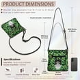 thumbnail image 7 of LedBack Cat Print Leather Crossbody Satchel Purse Zipper St. Patrick's Day Hobo Bag with Adjustable Strap, Large Shoulder Handbag Clutch Purse Messenger Bag for Women Lady, Green, 7 of 7