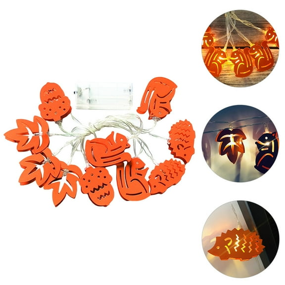 Milisten Thanksgiving String Lights with Squirrel Pine Cone Design for Decoration Assorted Color Lightweight