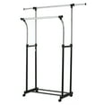 thumbnail image 2 of Zootealy HOME ORGANIZER Removable Double Rail Garment Rack Rolling Laundry Drying Rack Clothes Holder Storage Organizer with Bottom Shelf Adjustable Height Length for Home Bedroom, 2 of 8