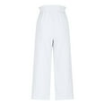 thumbnail image 4 of VEKDONE Womens Cotton Linen Long Pants White XXL, 4 of 7