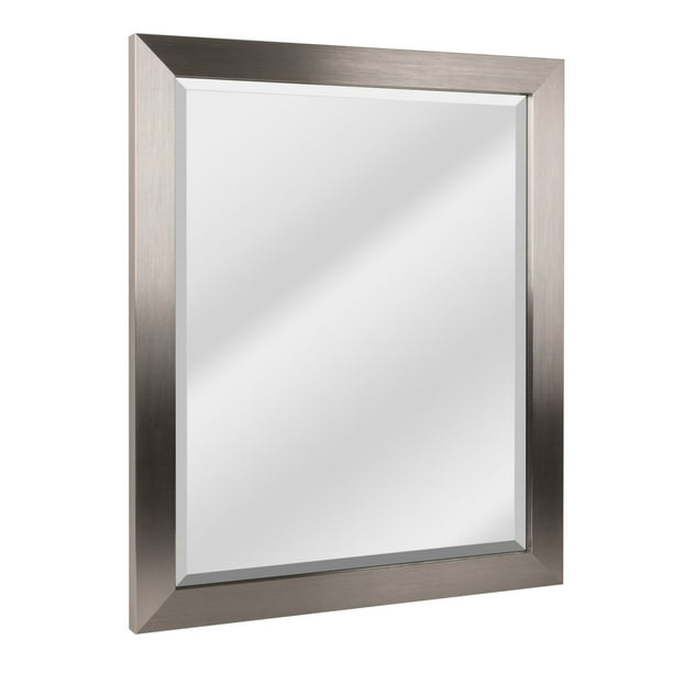 Deco Mirror 8882 26 X 32 Modern Brushed Nickel Finished Mirror In
