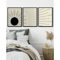 thumbnail image 3 of SHENIFY Boho Sun Wall Art Black Lines Warm Minimalist Bohemain Wall Printing Prints Decor 11x14in3pcs Black Framed, 3 of 5