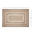 thumbnail image 4 of VHC Brands Jute Rug Rectangle with Pad, Natural & Crème, 48x72, 4 of 6