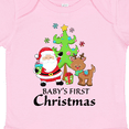 thumbnail image 4 of Inktastic Baby's 1st Christmas with Santa Reindeer and Tree Boys or Girls Baby Bodysuit, 4 of 5