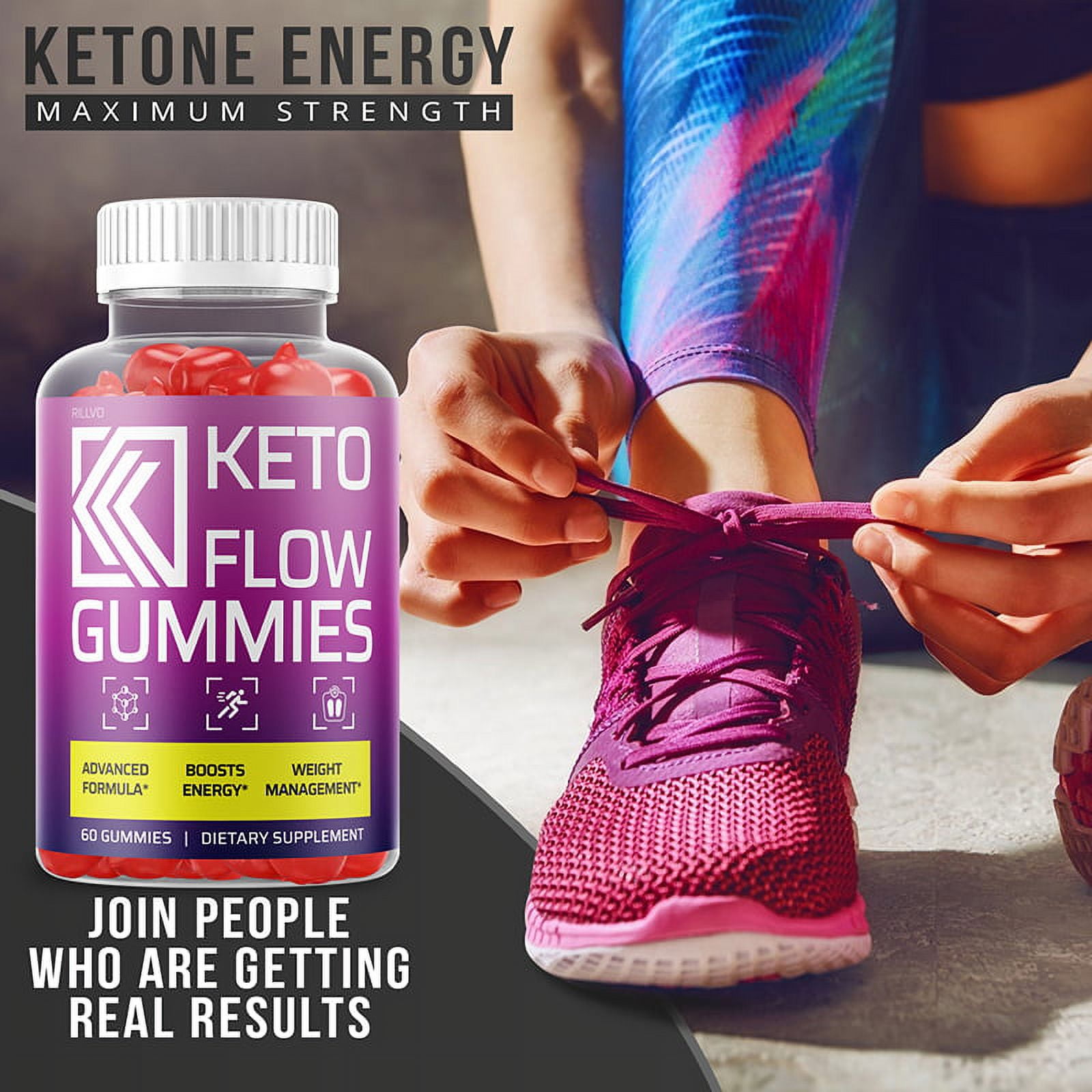 (3 Pack) Keto Flow Gummies - Keto Flo ACV Gummy’s - Supplement for Weight Loss - Energy & Focus Boosting Dietary Supplements for Weight Management & Metabolism - 180 Gummies