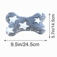 thumbnail image 4 of Bone-Shaped Pet Pillow for Small Dogs and Cats, Curved Neck Support Cushion, Soft Flannel Fabric, Washable, Cute Star Heart Paw Print Designs, Compact Travel Size, Cozy and Soft, 4 of 7