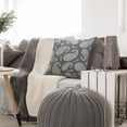 thumbnail image 4 of Woven Paths Casual Gray Paisley Throw Pillow, 4 of 9