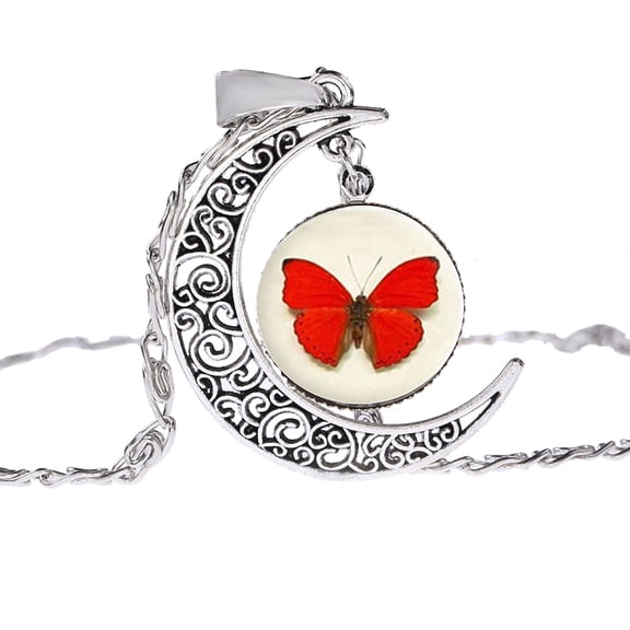 Womens Jewelry Moon Butterfly Pendant Clavicle Chain Necklace Jewelry Necklace for Women Jewelry Gifts