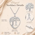 thumbnail image 4 of Heshpaws Heart Pendant Necklace Custom Initial Letter Tree Shaped Charm Pendant Jewelry for Women, Gift for Mom Daughter Wife, 4 of 6