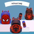 thumbnail image 2 of Mochila escolar de Disney Spiderman con diseño en 3D del Capitán América para niños, mochila con figura de anime, regalo para niños de primaria y jardín de infantes, 2 of 5