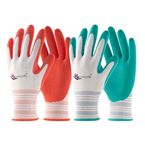6 Pairs Breathable Rubber Coated Garden Glov COOLJOB Gardening Gloves for Women 