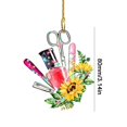 thumbnail image 3 of Colgante Plano Acrílico para Herramientas de Belleza | Exhibidor Elegante para Tijeras y Cosméticos | Tamaño: 8 Cm | Material: Acrílico | Decoración Navideña y para Colgar En El Coche, 3 of 5