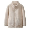 thumbnail image 2 of Antinious Kids Winter Jacket,Winter Coat for Boys Girls,Children's Home Clothes Long Sleeved Round Neck Top+elastic Pants Two-piece Set Kids Jumpsuit Children's Clothing,Beige,140, 2 of 5