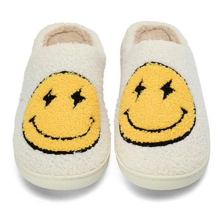 

Smiley Lightning Eye House Slippers White