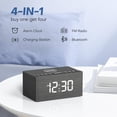 thumbnail image 2 of Reloj despertador con altavoz Bluetooth ANJANK con radio FM y cargador, 2 of 7