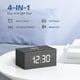thumbnail image 2 of Reloj despertador con altavoz Bluetooth ANJANK con radio FM y cargador, 2 of 7