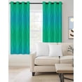 thumbnail image 2 of Teal Blue Ombre Blackout Curtains 54 Inches Long for Bedroom, Modern Geometric Abstract Art Aesthetics Thermal Insulated Room Darkening Black Out Window Curtain Panels Grommet Drapes for Living Room, 2 of 8