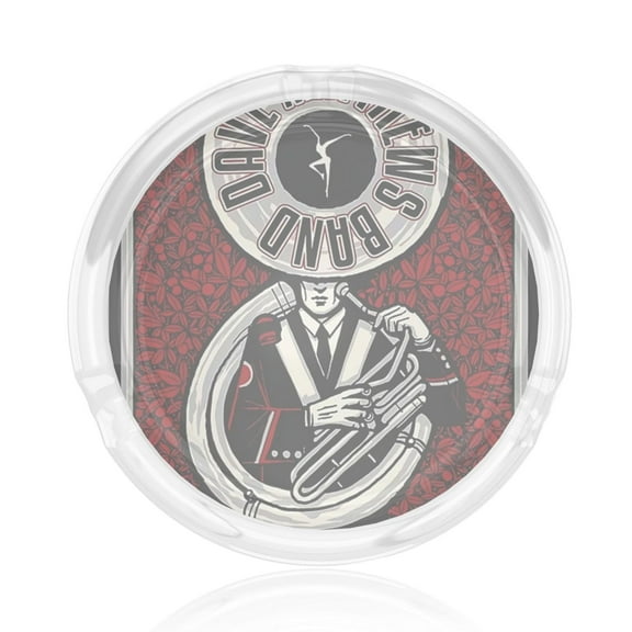 Dave Matthews Band Round Glass Ashtray 3d Printing For Indoor And Outdoor, Home, Office, Tabletop Decoration (3.5" Diameter)
