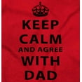 thumbnail image 2 of Keep Calm And Agree With Dad Crown Men's Big & Tall Crewneck Sweatshirt Brisco Brands 5X, 2 of 5