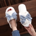 thumbnail image 6 of CHICVOMEY House Slippers for women Plush Memory Foam Indoor Shoes with Bow Cute Fuzzy House shoes, 6 of 8