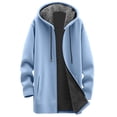 thumbnail image 4 of Vinsonshop Warm Winter Jackets for Women Fluffy Coat Winter Clothes for Women Warm Winter Coats for Women Ladies Winter Coats Fleece Lined Jacket Women Outerwear for Women Light Blue S, 4 of 5