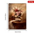 Picture of 8x12 Inch Metal Wall Art, Vintage Floral Still Life Painting Design ...
