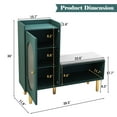 thumbnail image 5 of HLR Modern L-Storage Entryway Bench, Changing Shoe Benches for Entryway Living Room, Green, 5 of 10