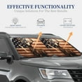 thumbnail image 5 of Uemuo Deer American Flag Vintage Printed 2 PCS Car Windshield Sun Shade, Auto Sun Heat and UV Rays Blocker, Foldable Automotive Front Window Sunshade Protector, 5 of 7