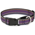 thumbnail image 1 of Buckle-Down Aztec 15 Blues Yellowith Orange Gray Martingale Dog Collar, 1 of 1