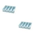 thumbnail image 4 of Toystoory Molde de silicona de 4 rejillas, bandeja para cubitos de hielo, comida complementaria antiadherente, molde para hornear elástico Azul 2Conjunto, 4 of 6